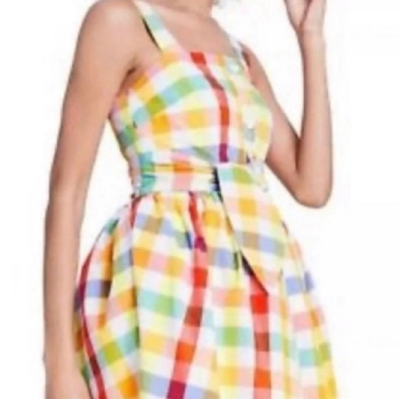 NWT Christopher John Rodgers For Target Multi Colored Plaid Midi Dress - Picture 2 of 9